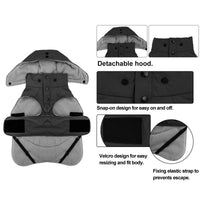 HKM-8164669 Water-Repellent Cotton Dog Vest in Gray - Sizes S to XXL
