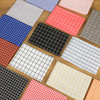 HKM-816531 Cotton Hemp Check Print Stall Tablecloth and Mat - Digital Printing, 150cm Width