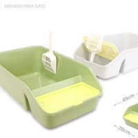 HKM-8165693 Compact Square Cat Litter Box for Convenient and Clean Pet Care