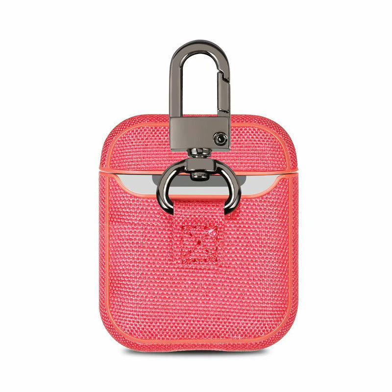 HKM-816595 Felt and Hard Shell Protective Case for AirPods 1/2 - Simple Solid Color Design