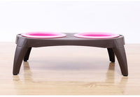 HKM-8166205 Portable Double Pet Bowl with Convenient Folding Design - Made of Durable PP and TPR Materials