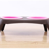 HKM-8166205 Portable Double Pet Bowl with Convenient Folding Design - Made of Durable PP and TPR Materials