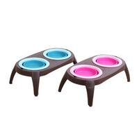 HKM-8166205 Portable Double Pet Bowl with Convenient Folding Design - Made of Durable PP and TPR Materials
