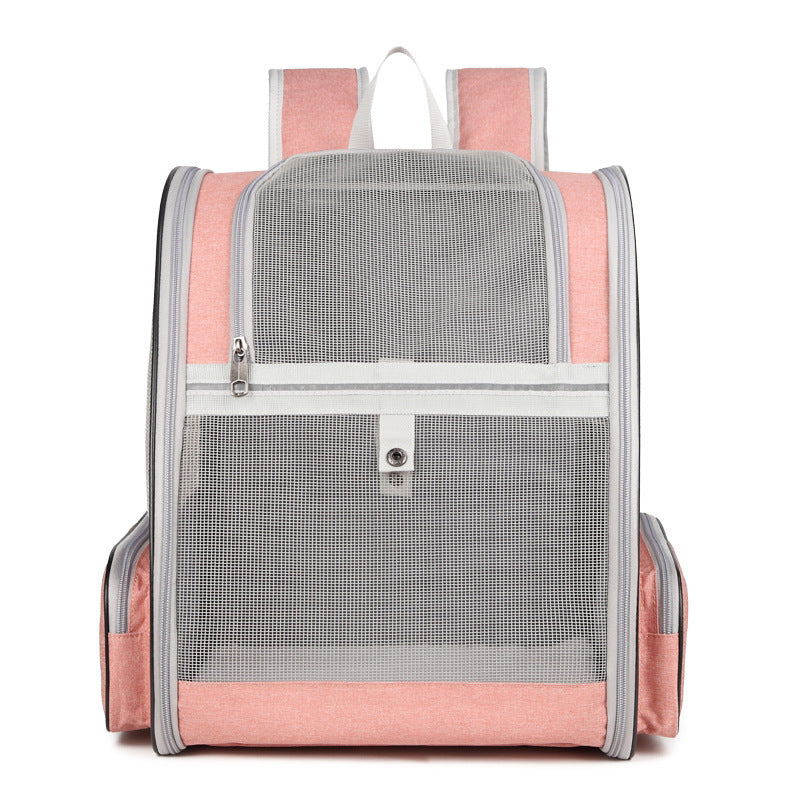 HKM-8166461 Portable and Foldable Breathable Cat Bag, Medium-Hard PVC, 3 Color Options Available