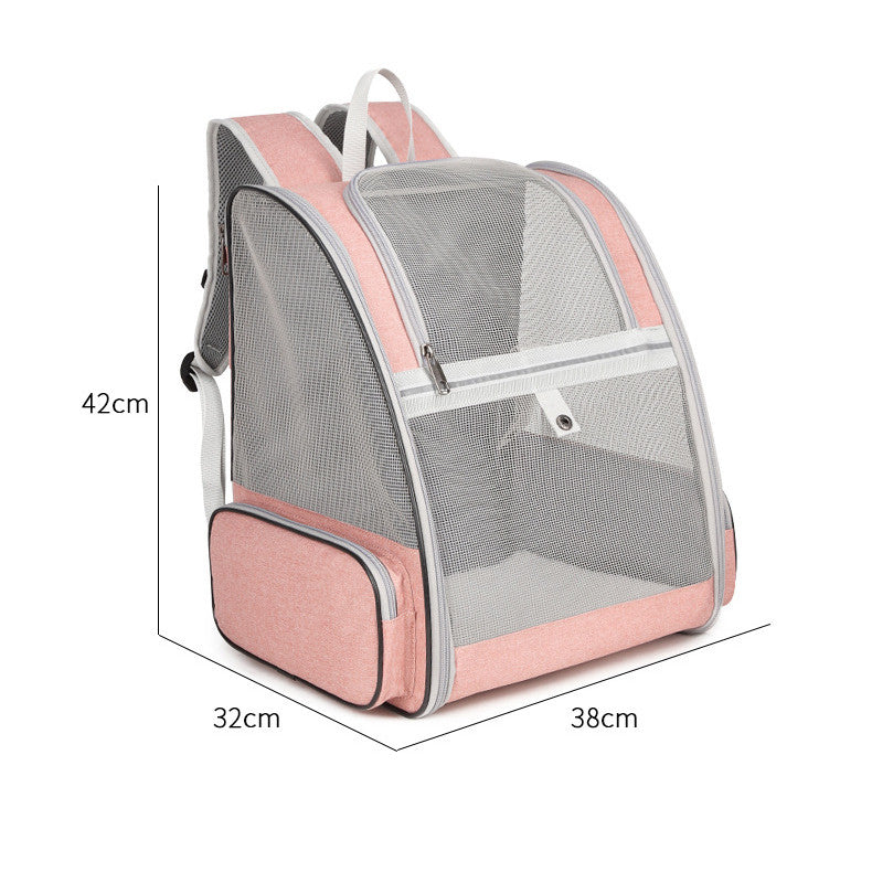 HKM-8166461 Portable and Foldable Breathable Cat Bag, Medium-Hard PVC, 3 Color Options Available