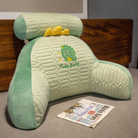 HKM-816659 Cartoon Lumbar Support Pillow in Dinosaur, Panda, Shark, Husky, and Rabbit Designs - Breathable Latex Ice Silk
