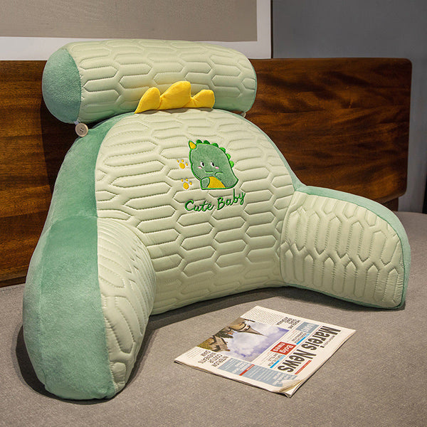 HKM-816659 Cartoon Lumbar Support Pillow in Dinosaur, Panda, Shark, Husky, and Rabbit Designs - Breathable Latex Ice Silk