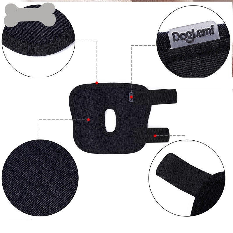 HKM-8166845 Anti-Licking Bandage for Dogs - Adjustable Size S, M, L, XL, Black Diving Material