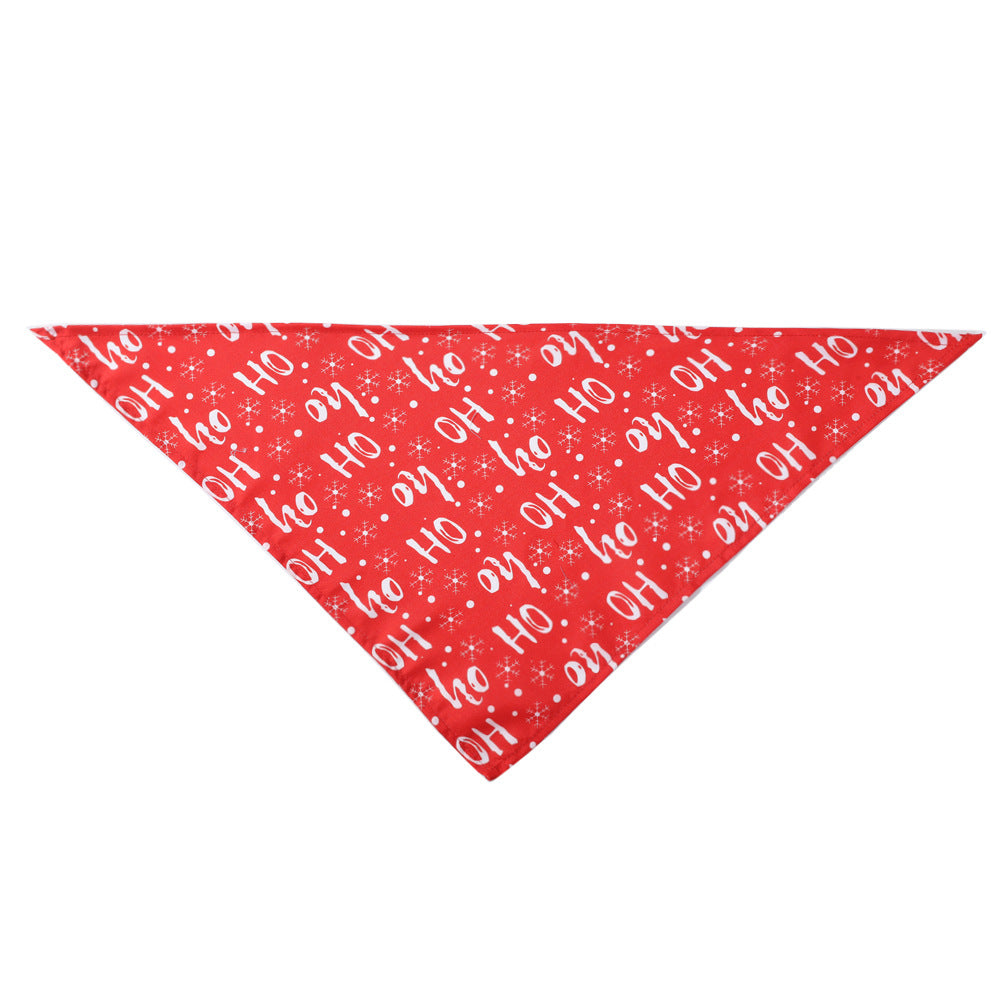 HKM-8167613 Christmas Pet Triangle Scarf - Stylish Decorations for Dogs and Cats in Festive Patterns