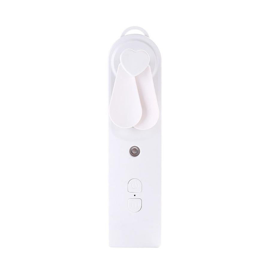 HKM-816787 Portable Handheld Mini Fan with Moisturizing Spray Function - White/Blue