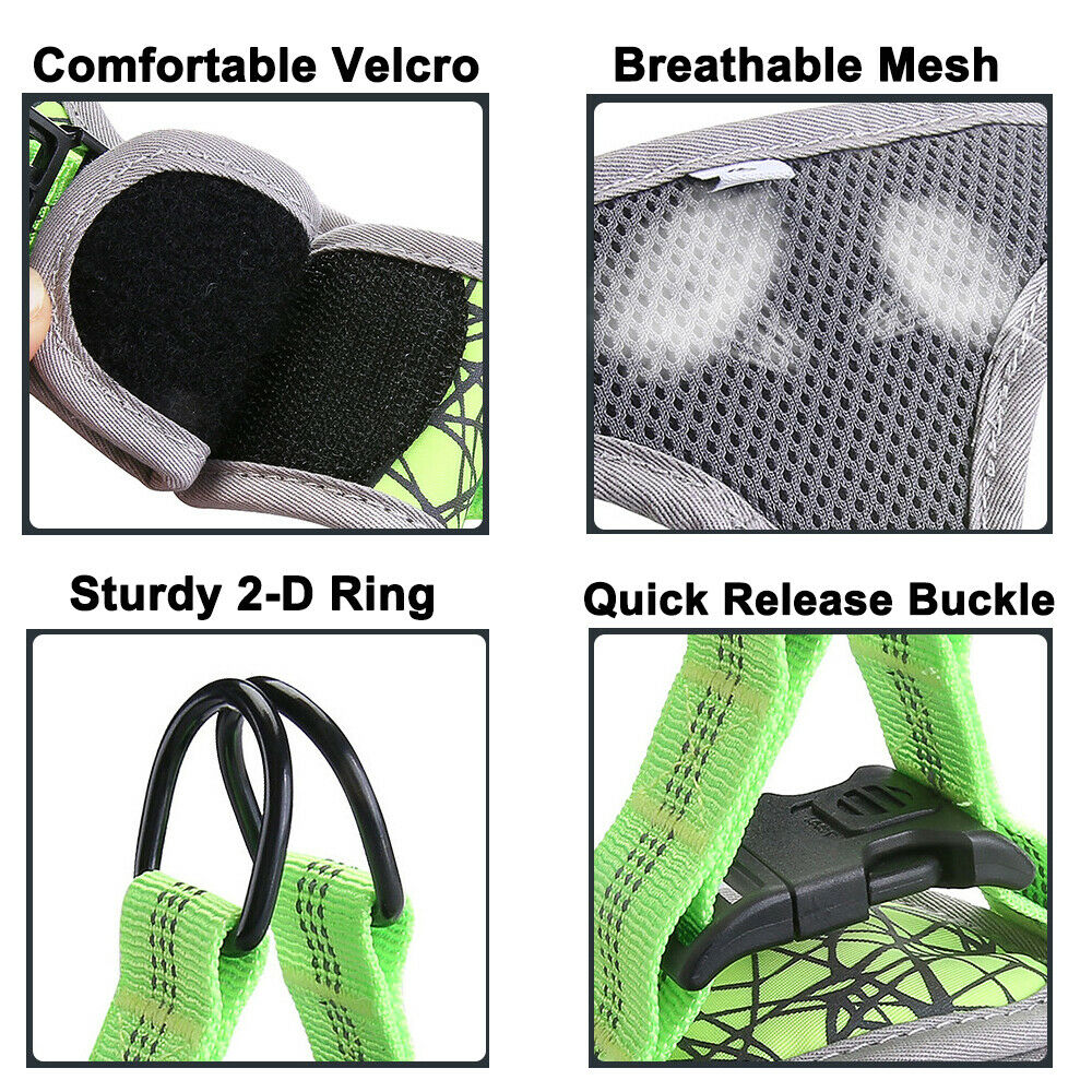 HKM-8169277 Adjustable Dog Leash Vest in Blue and Green, Sizes S to XL, Made of Polyester and Nylon