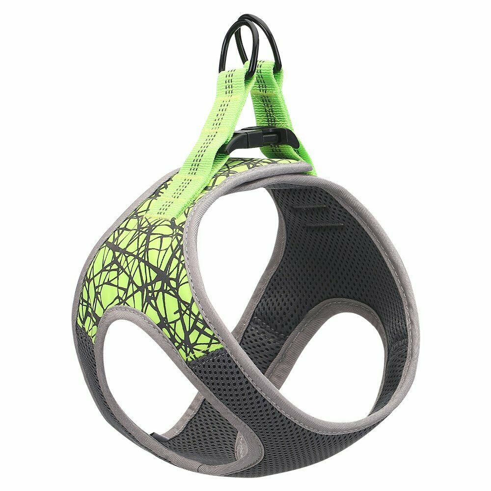 HKM-8169277 Adjustable Dog Leash Vest in Blue and Green, Sizes S to XL, Made of Polyester and Nylon