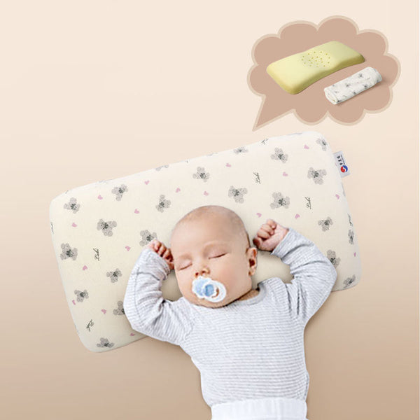HKM-816979 Memory Foam Baby Shaped Pillow for 3-12 Months, Cotton Cover, Easy to Clean