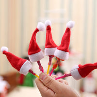 HKM-816979 Mini Christmas Hat Non-woven Fabric Decoration, Small 4x7cm Lollipop Cap