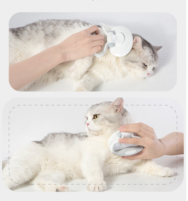 HKM-8171581 Self-Cleaning Wire Brush for Pets - Plastic Comb in White, Pink, and Blue