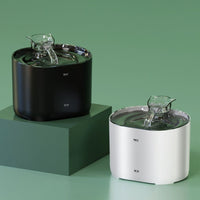 HKM-8171965 Automatic Pet Water Dispenser with Circulation System - Black & White Plug-In Editions