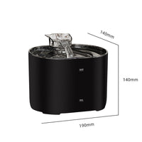 HKM-8171965 Automatic Pet Water Dispenser with Circulation System - Black & White Plug-In Editions