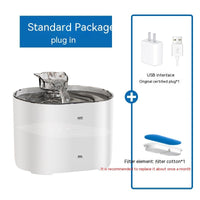 HKM-8171965 Automatic Pet Water Dispenser with Circulation System - Black & White Plug-In Editions