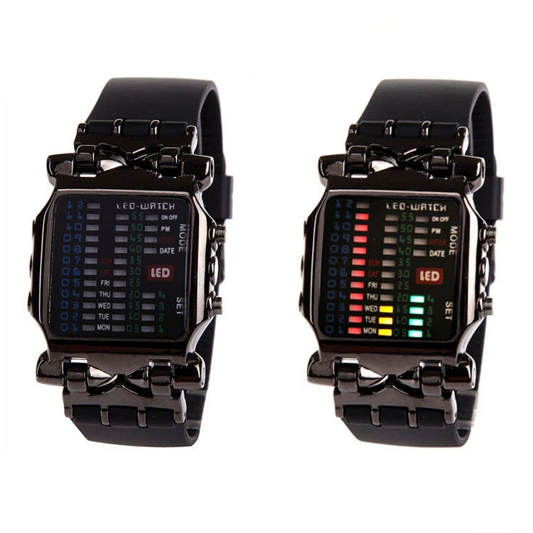 HKM-817363 Crab LED Electronic Business Watch with Calendar and Waterproof Design
