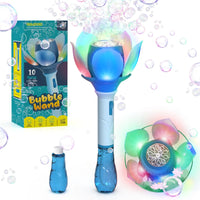 HKM-817491 Electric Bubble Wand with 10 Holes for Rich Bubbles - Fun Outdoor Toy for Ages 5 and Up