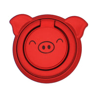 HKM-817555 Piglet Phone Ring Holder with Anti-Slip Design - ABS Plastic & Zinc Alloy Construction