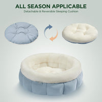 HKM-8175805 Donut Shape Pet Bed for Small Dogs and Cats - Washable with Anti-Slip Bottom