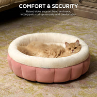 HKM-8175805 Donut Shape Pet Bed for Small Dogs and Cats - Washable with Anti-Slip Bottom