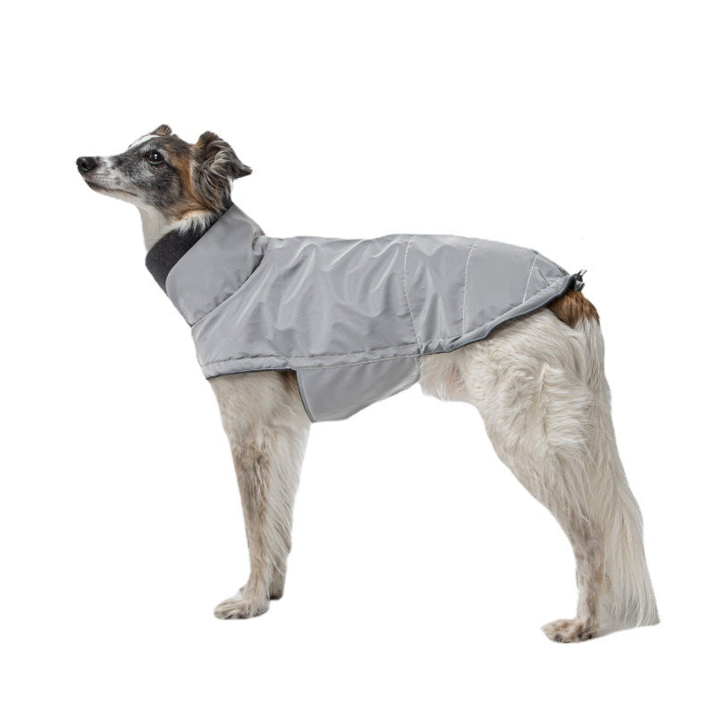 HKM-8176317 Cozy Solid Color Gray T-shirt for Pets - Non-stick Wool Silk Fabric