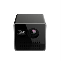 HKM-817683 Portable Wireless Mini DLP Projector with Built-in WiFi, Miracast, Airplay, and Rechargeable Battery