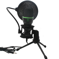 HKM-817747 Professional Condenser Microphone with Tripod Stand for Live Broadcasting and Vlogging