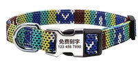 HKM-8177725 Adjustable Semi-Metal Dog Tag Collar with Anti-Lost Features for Medium and Large Dogs
