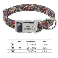 HKM-8177725 Adjustable Semi-Metal Dog Tag Collar with Anti-Lost Features for Medium and Large Dogs
