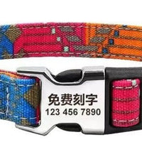 HKM-8177725 Adjustable Semi-Metal Dog Tag Collar with Anti-Lost Features for Medium and Large Dogs