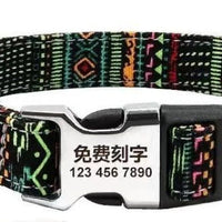 HKM-8177725 Adjustable Semi-Metal Dog Tag Collar with Anti-Lost Features for Medium and Large Dogs