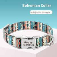 HKM-8177725 Adjustable Semi-Metal Dog Tag Collar with Anti-Lost Features for Medium and Large Dogs