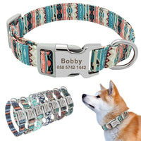 HKM-8177725 Adjustable Semi-Metal Dog Tag Collar with Anti-Lost Features for Medium and Large Dogs