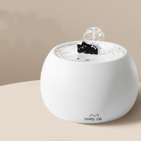 HKM-817875 Ceramic Cartoon Kitty Pet Water Fountain - Available in White and Black, 1L and 1.5L