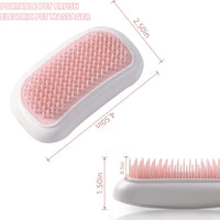 HKM-8179005 Handheld Electric Vibration Massage Brush for Pets - Portable Cat and Dog Comb with Soft TPE Teeth