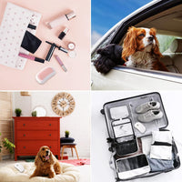 HKM-8179005 Handheld Electric Vibration Massage Brush for Pets - Portable Cat and Dog Comb with Soft TPE Teeth