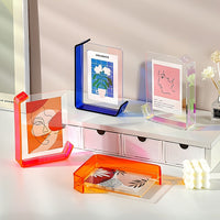 HKM-817939 Creative 4x6 Inch Colorful Acrylic Photo Frame Box with Gradient Design