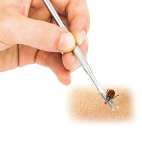 HKM-8179517 Stainless Steel Pet Deworming Tool with Double Head Clip and Tick Fork