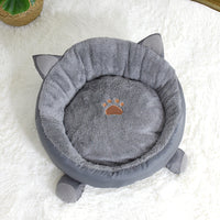 HKM-8179773 Cozy Cat Ear Nest Bed for Small Dogs and Cats - Cold-Proof Design for All Seasons