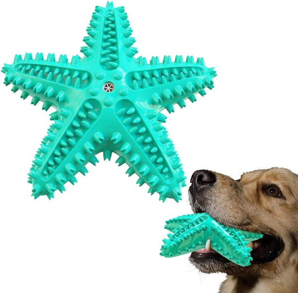HKM-8179901 Natural Starfish Toothbrush for Small and Medium Dogs - Effective Dental Care Tool