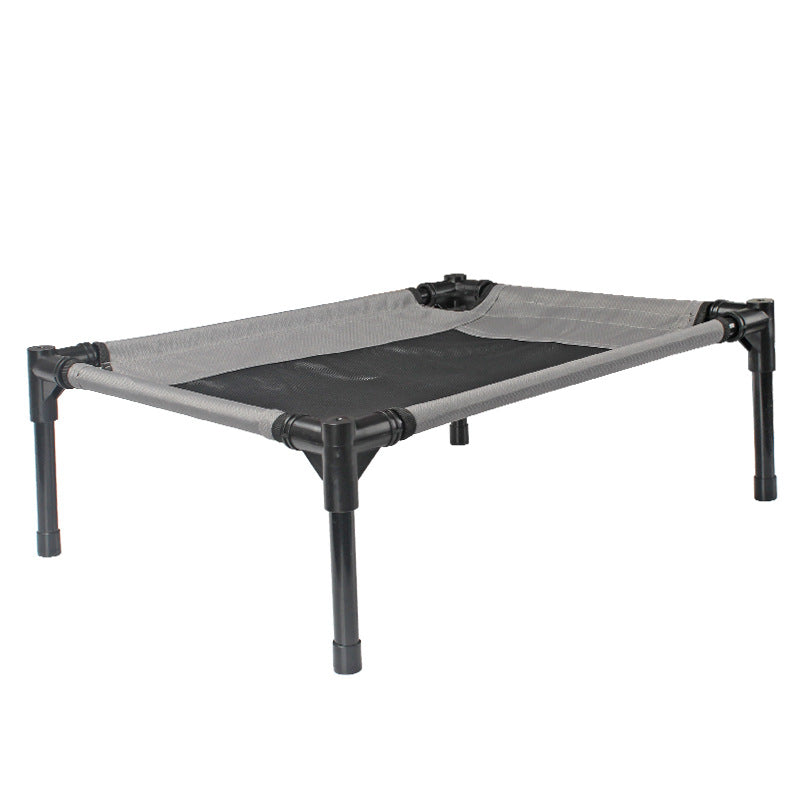 HKM-8180157 Washable Breathable Oxford Cloth Pet Dog Trampoline Bed - Gray, S 55x43x18cm