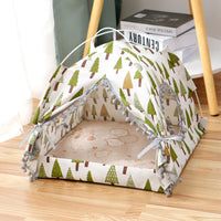 HKM-8181565 Enclosed Cat Tent Pet Bed - Waterproof Fabric for Small and Medium Pets, Ideal for Travel and Outdoor Activities