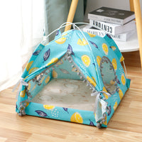 HKM-8181565 Enclosed Cat Tent Pet Bed - Waterproof Fabric for Small and Medium Pets, Ideal for Travel and Outdoor Activities