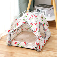 HKM-8181565 Enclosed Cat Tent Pet Bed - Waterproof Fabric for Small and Medium Pets, Ideal for Travel and Outdoor Activities