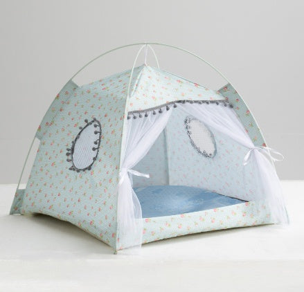 HKM-8181565 Enclosed Cat Tent Pet Bed - Waterproof Fabric for Small and Medium Pets, Ideal for Travel and Outdoor Activities