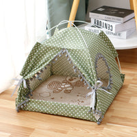 HKM-8181565 Enclosed Cat Tent Pet Bed - Waterproof Fabric for Small and Medium Pets, Ideal for Travel and Outdoor Activities