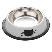 HKM-8181693 Durable Stainless Steel Pet Bowl with Non-Slip Rubber Base and Fade-Resistant Design